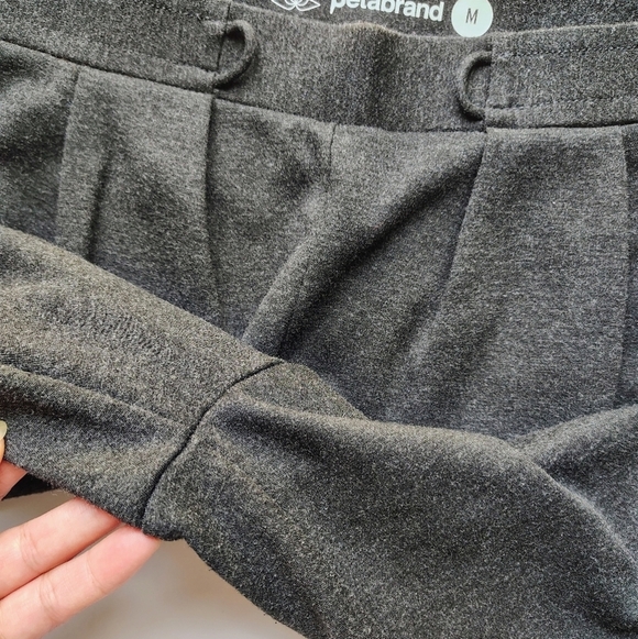 Betabrand women's dress pants mid rise slim fit open ankles pleated front M. - Picture 7 of 17